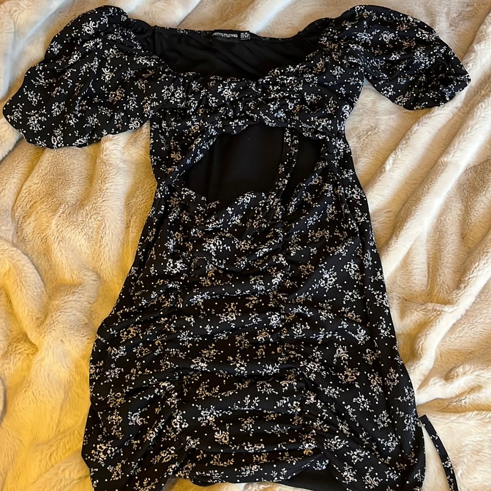 Black mini dress